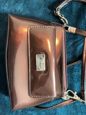 Beijo Purplish Brown Metallic Small Bag